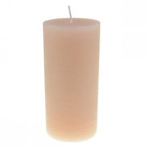 Gyertya rusztikus henger 5*10cm púder 4db