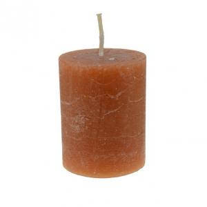 Gyertya rusztikus henger 5*6cm méz sárga