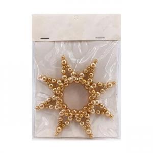 Gyertyagyűrű műanyag 13x17cm pezsgő csillag formájú