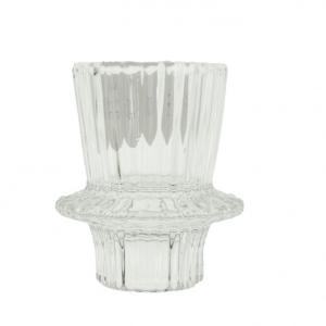 Gyertyatartó üveg cilinder 4,7*6,7cm átlátszó