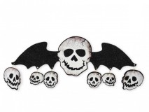 Halloween dekoráció 52x18cm halálfejes