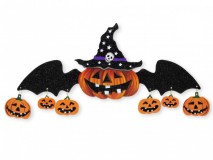 Halloween dekoráció 52x18cm tökös