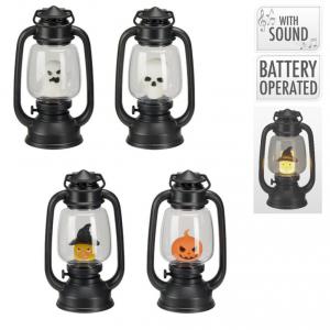 Halloween lámpás LED-es műa. M17cm