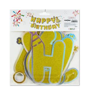 Happy Birthday banner arany 3m