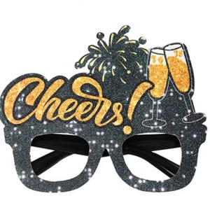 Happy New Year glitteres szemüveg, Cheers!