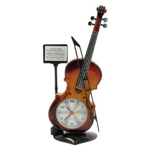 Hegedű ébresztő óra 13x27cm