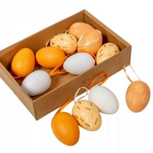 Húsvéti tojás narancs 6cm 12db-os