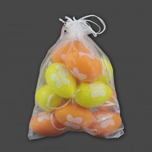 Húsvéti tojás pillangós 12db 6cm citromsárga/narancssárga
