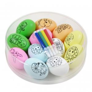 Húsvéti tojás színező filctollal 12+4db 6cm kerek