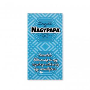 Hűtőmágnes – Legjobb Nagypapa, 7,5×14 cm