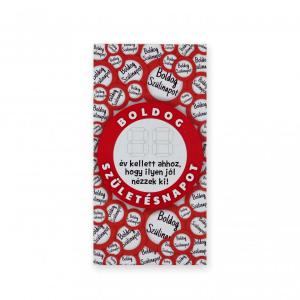 Hűtőmágnes Boldog Születésnapot számozható 7x13,5cm