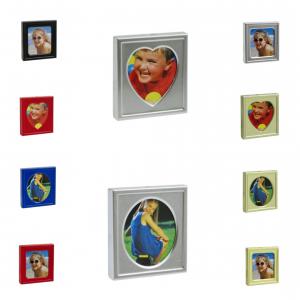 Hűtőmágnes fényképtartó 4x4,5cm különböző