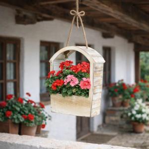 Íves tetejű zsinóros virágtató 28x22x11cm