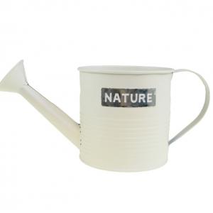 Kanna fém 10.5*H10.5cm nature felirattal krém