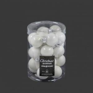 Karácsonyfadísz gömb fehér 24db 25cm ABR700030