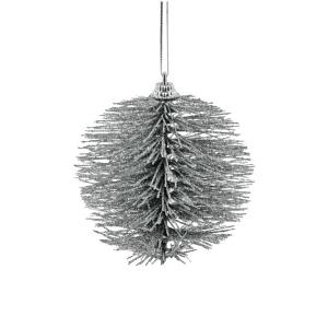 Karácsonyfadísz szürke glitteres 8cm CAA722710