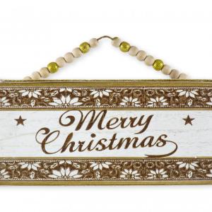 Karácsonyi ajtódísz tábla Merry Christmas 22x10cm AT220234