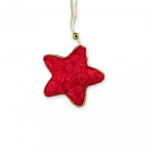 Karácsonyi dísz piros/arany 7cm 068365 4f