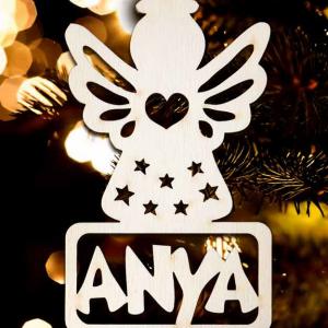 Karácsonyi Díszgömb - Anya Angyal – Karácsonyfa díszek – Karácsonyi ajándék ötletek