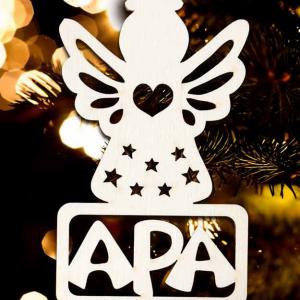 Karácsonyi Díszgömb - Apa Angyal – Karácsonyfa díszek – Karácsonyi ajándék ötletek