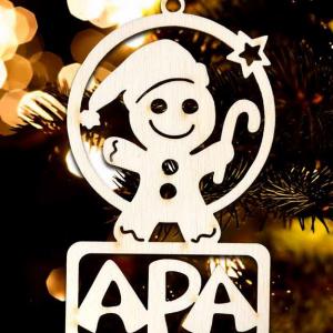 Karácsonyi Díszgömb - Apa Mézi – Karácsonyfa díszek – Karácsonyi ajándék ötletek