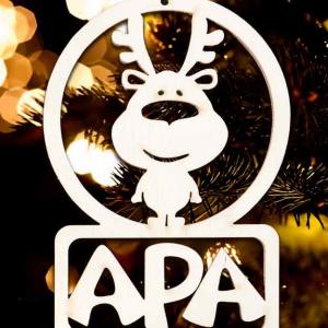 Karácsonyi Díszgömb - Apa Rénszarvas – Karácsonyfa díszek – Karácsonyi ajándék ötletek