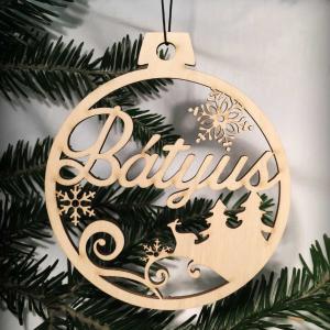 Karácsonyi Díszgömb - Bátyus – Karácsonyfa dísz – Karácsonyi ajándék