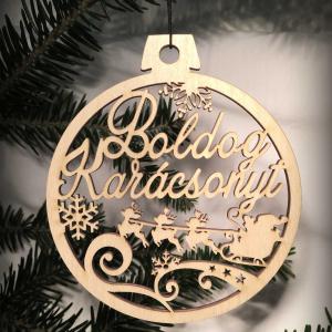 Karácsonyi Díszgömb - Boldog Karácsonyt – Karácsonyfa dísz – Karácsonyi ajándék