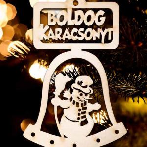 Karácsonyi Díszgömb - Boldog Karácsonyt Csengő – Karácsonyfa díszek – Karácsonyi ajándék ötletek
