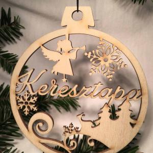 Karácsonyi Díszgömb - Keresztapa – Karácsonyfa dísz – Karácsonyi ajándék