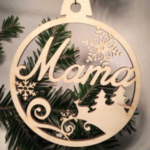 Karácsonyi Díszgömb - Mama – Karácsonyfa dísz - Karácsonyi ajándék ötletek