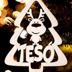 Karácsonyi Díszgömb - Tesó Fenyő - Karácsonyfa dísz – Karácsonyi ajándék