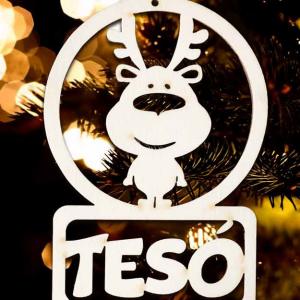 Karácsonyi Díszgömb - Tesó Rénszarvas – Karácsonyfa díszek - Karácsonyi ajándék