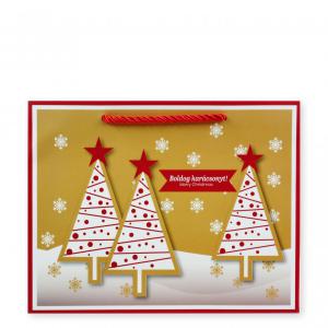Karácsonyi dísztasak fekvő közép 23x10x18cm 629234