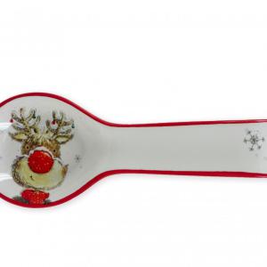 Karácsonyi fakanáltartó rénszarvas 24cm 172920
