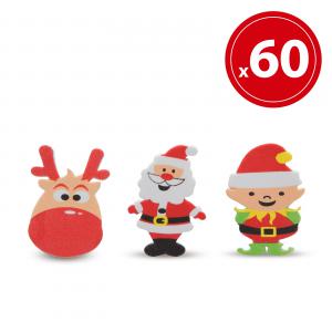 Karácsonyi habmatrica 60 db mikulás, manó, rénszarvasfej