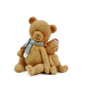 Karácsonyi maci kicsinyével 11cm APF648480 2f