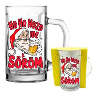 Karácsonyi Söröskorsó - Ho Ho Hozd Ide A Söröm 300 ml - Karácsonyi Ajándék