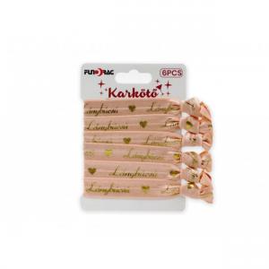 Karkötő lánybúcsú 6db barack állítható mérettel