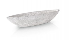 Kaspó kerámia csónak alakú 38*11*10cm szürke