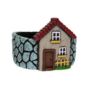 Kaspó kő 14.9*13*10.9cm házzal menta