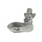 Kaspó kő 20*20*17cm angyallal