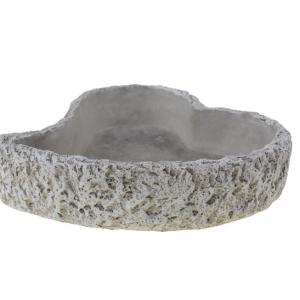 Kaspó kő 25x27x6.5cm franciaszív forma natúr