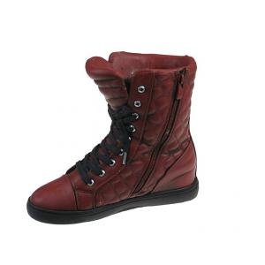 Kaspó kő bakancs cipő forma 25*11,5*21,5cm piros