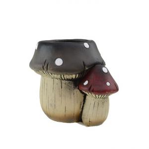 Kaspó kő gomba 15.6*12.5*12.6cm szürke