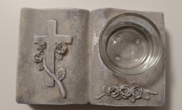 Kegyeleti könyv mécsestartós 12x7,5x4 cm