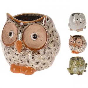 Kerámia virágtartó 3 féle, választható 9,5x12cm