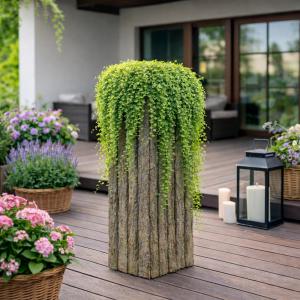 Kéreg szögletes virágtartó bélelt 40x15cm