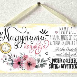 Kicsi Dekor Tábla - Nagymamam konyhája - Ajándék nagymamának
