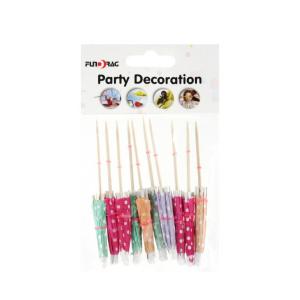 Koktél ernyő pöttyös 10db 10cm